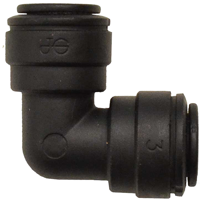 (image for) John Guest PP0308E Elbow - Black 1/4 Tube x 1/4 Tube (10) - Click Image to Close